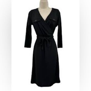 NWT Talbots Black Wrap Dress Belted Career Dress Size 3X